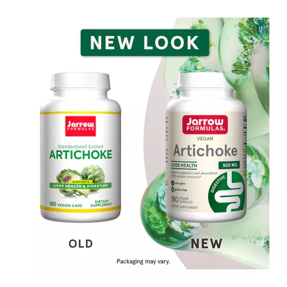 Artichoke 500mg 180 capsules -  artichoke extract, stimulates liver activity and bile synthesis | Jarrow Formulas