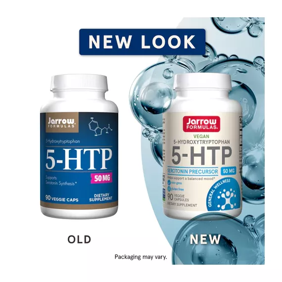 5-HTP 50mg 90 capsules - 5-hydroxytryptophan from Griffonia simplicifolia, needed for production of serotonin and melatonin | Jarrow Formulas