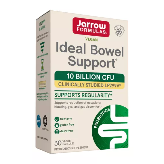 Ideal Bowel Support 10 billion 30 capsules - Lactobacillus plantarum protects from bloating and bowel discomfort | Jarrow Formulas