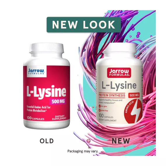 Lysine 500mg 100 capsules - necessary for growth, development, maintenance and repair of tissues | Jarrow Formulas