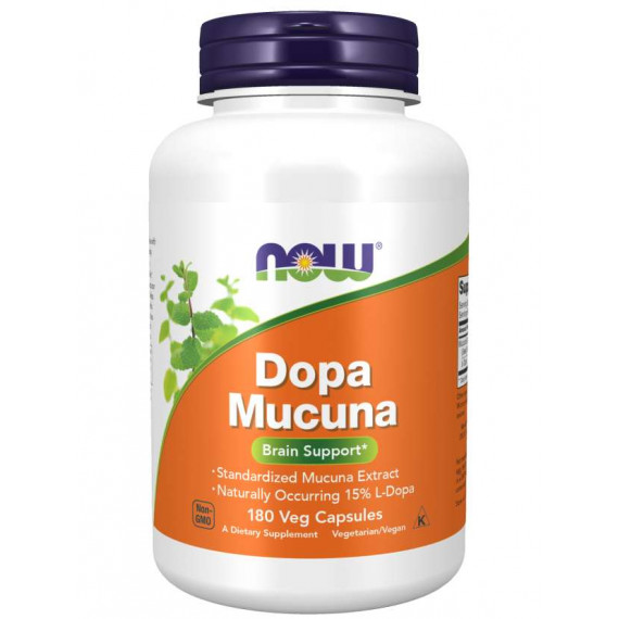 Dopa Mucuna 180 capsules - Mucuna pruriens verhoogt dopaminegehalte | NOW