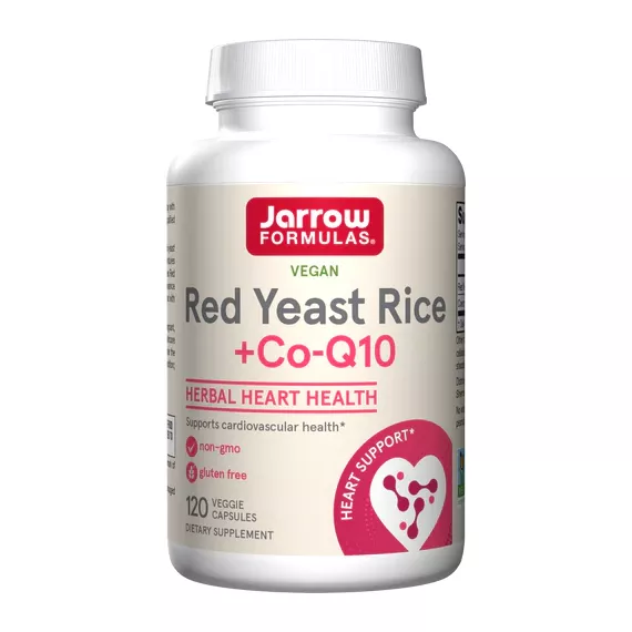 Red Yeast Rice + Q10 120 capsules - rode gistrijst & ubiquinon ondersteunt het hart en verlaagt het cholesterolgehalte | Jarrow Formulas