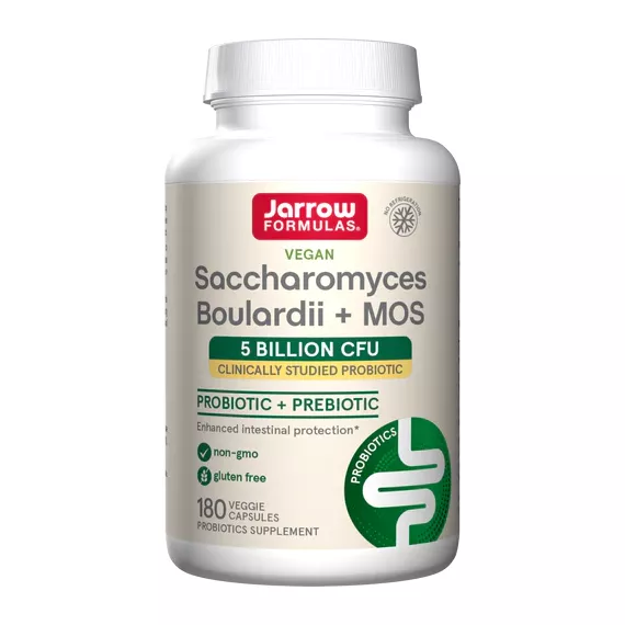 Saccharomyces Boulardii + MOS 5 billion 180 capsules value-size - probiotic yeast to combat diarrhea | Jarrow Formulas