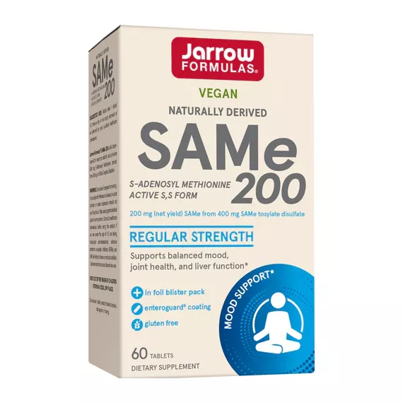 SAM-e 200mg 60 tabletten S-adenosylmethionine- multifunctionele methyldonor, ondersteunt weerstand en ontgifting | Jarrow Formulas