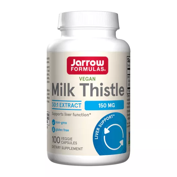 Milk Thistle Silymarin 80% 100 capsules kleinverpakking - mariadistel ondersteunt de leverfunctie | Jarrow Formulas