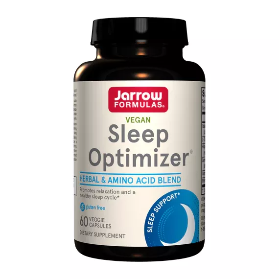 Sleep Optimizer 60 capsules - GABA, melatonin, tryptophan, hops, lemon balm & valerian | Jarrow Formulas