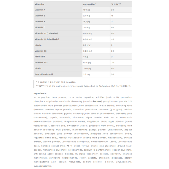 Vital Formula Shake - complete superfoodformule met vezels, fruit, groenten, paddenstoelen, enzymen, vitamines, mineralen, eiwitten en probiotica  | Best Body