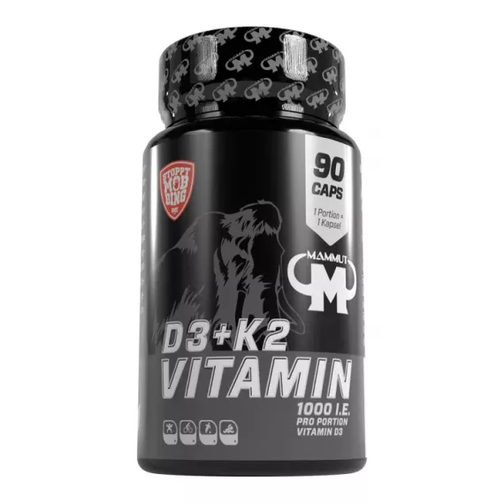 D+K - Vitamin D3 1000iu + K2 25mcg 90 capsules for improved immunity | Mammut Nutrition