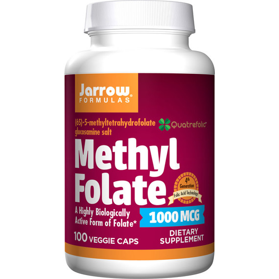 5-MTHF Methylfolate 1000mcg 100 capsules, biologisch beschikbaar foliumzuur | Jarrow Formulas