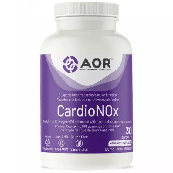 CardioNOx  - 100mg ubiquinon supercharged with nitric oxide to support a healthy heart | AOR