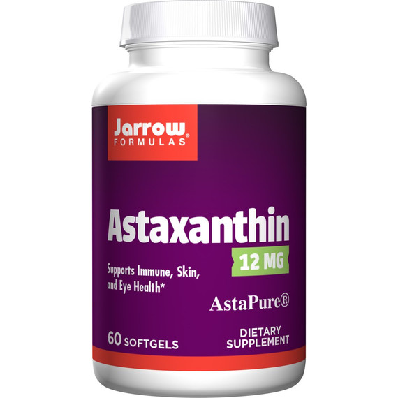 Astaxanthin High Potency 12mg 60 softgels - supports skin, joint and eye health | Jarrow Formulas