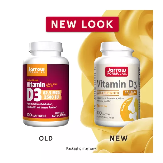 D3 - cholecalciferol 2500iu 100 softgels - 62,5mcg, for healthy cell replication, prostate, skin, bones and increased immunity | Jarrow Formulas