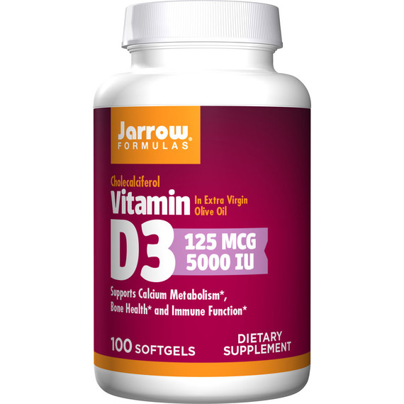 D3 - cholecalciferol 5000iu 100 softgels - 125mcg, for healthy cell replication, prostate, skin, bones and increased immunity | Jarrow Formulas