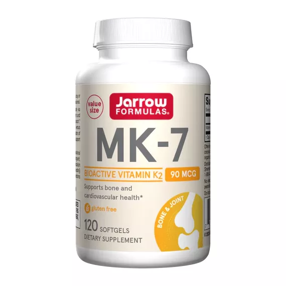 K - MK7 90mcg 120 softgels - menaquinon vitamine K2, voor sterkere botten en elastische aders | Jarrow Formulas