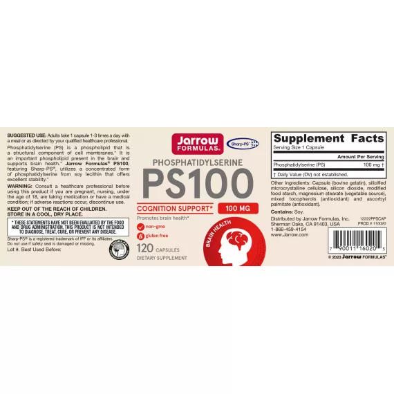 PS-100 - phosphatidylserine for improved memory and muscle performance | Jarrow Formulas