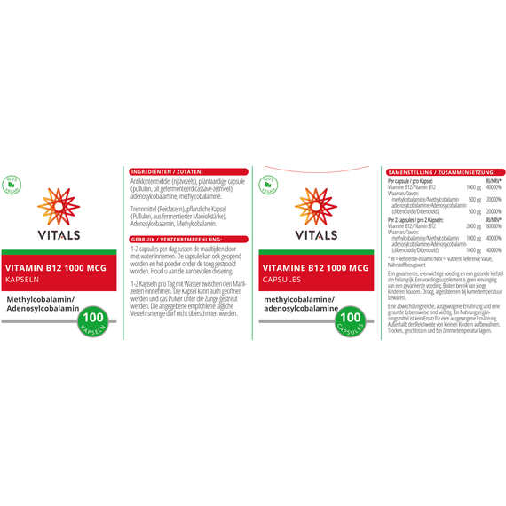 B12 - methylcobalamine and adenosylcobalamine 2mg 100 lozenges | Vitals