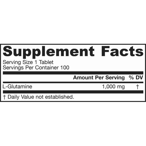 Glutamine 100 tabletten 1000mg voor gezonde darmen en sneller herstel