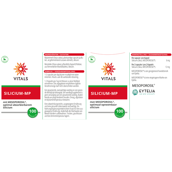 Silicium-MP 100 capsules - biologisch actief silicium | Vitals