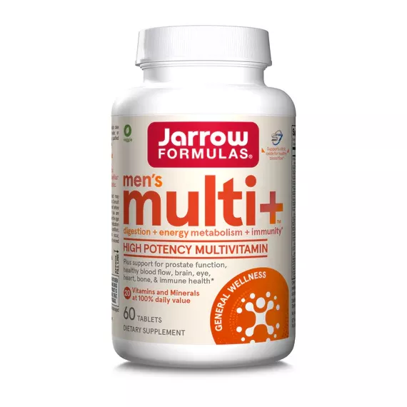 Men's Multi+™ 60 tablets - vitamins, minerals, anti-oxidants, enzymes and herbs for adult men | Jarrow Formulas