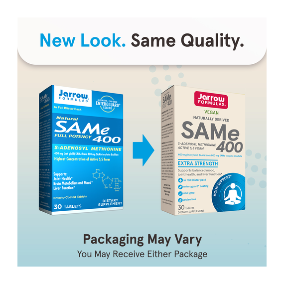 SAM-e 400mg 30 tabletten - S-Adenosyl Methionine  voor betere weerstand en ontgifting | Jarrow Formulas