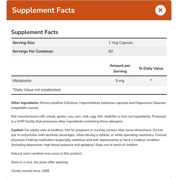 Melatonin 5mg 60 capsules - melatonin for quick absorption | NOW