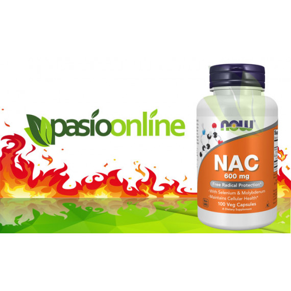 NAC 600mg 100 capsules - N-acetyl-cysteïne met selenium en molybdeen voor bescherming tegen vrije radicalen | NOW