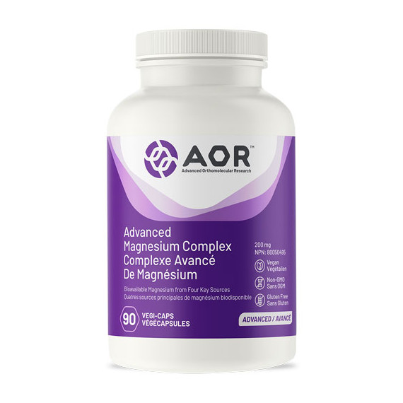Advanced Magnesium Complex 90 caps - glycinate, aspartate, malate, ascorbate | AOR Advanced Orthomolecular Research