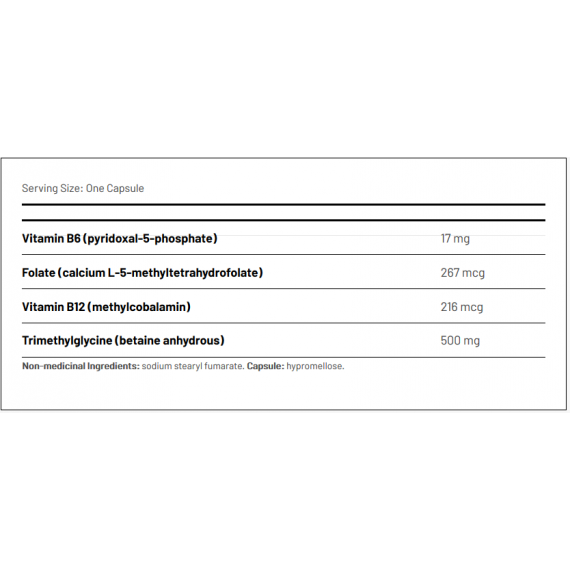 B - maxMethyl 90 capsules  - B6, methyl-B12, folic acid & betaine (TMG) | AOR