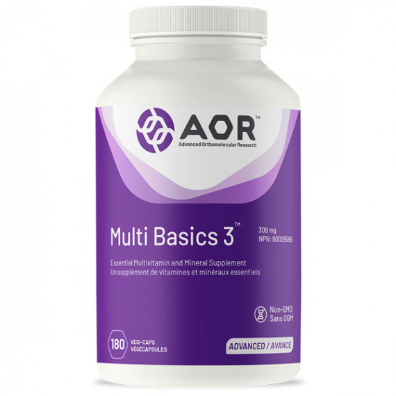 Multi Basics 3 multivitamin 180 capsules | AOR Advanced Orthomolecular Research