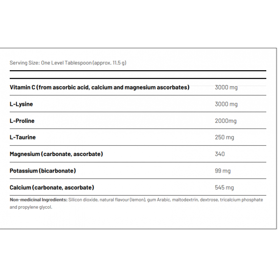 Ortho C+ powder 240g - TLC 3: taurine, lysine, proline and vitamin C | AOR