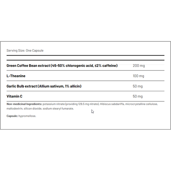 Ortho Heart - green coffee bean, theanine, garlic, hibiscus and vitamin C | AOR