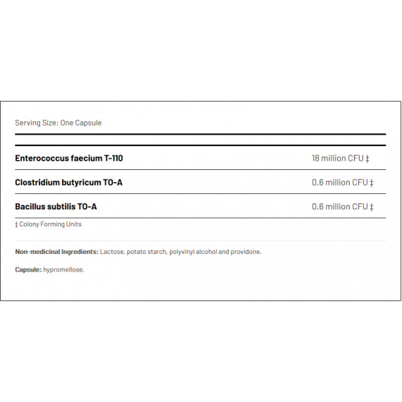 Probiotic3 90 capsules - Enterococcous faecium, Clostridium butyricum, Bacillus subtilis blocks growth of pathogenic bacteria | AOR