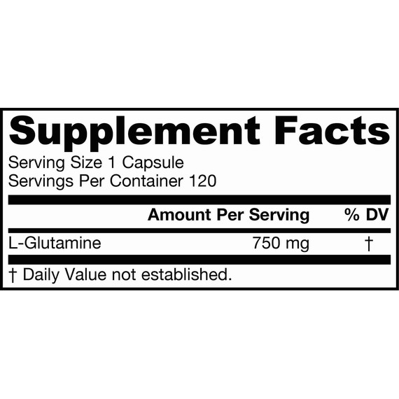 Glutamine 120 capsules 750mg voor gezonde darmen en sneller herstel