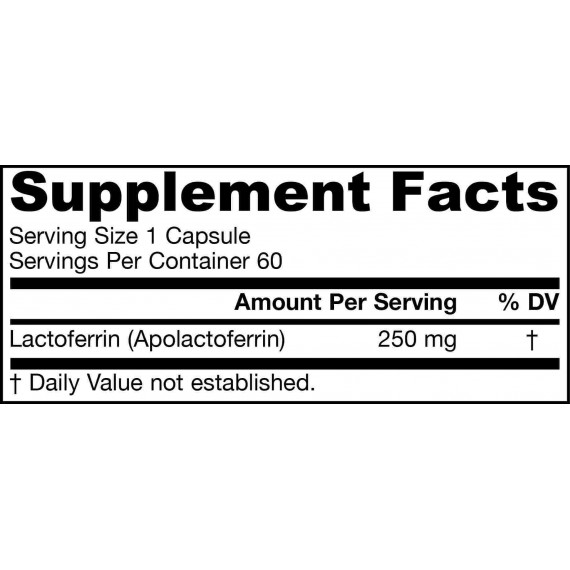Lactoferrin 250mg 60 capsules - supports healthy immune function | Jarrow Formulas