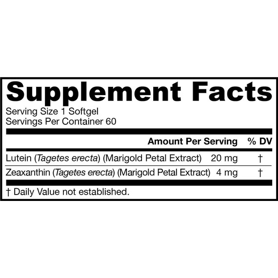 Lutein 20mg 60 softgels - lutein and zeaxanthin to protect the macula | Jarrow Formulas