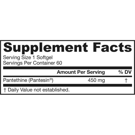 B5 - Pantethine 60 softgels - stabielere vorm pantotheenzuur | Jarrow Formulas