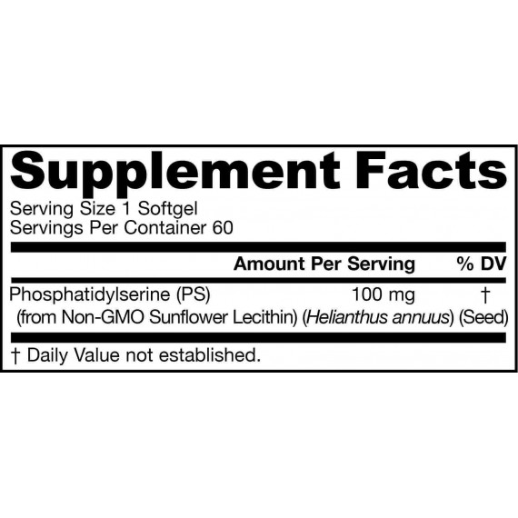 PS-100 60 softgels - phosphatidylserine for improved memory and muscle performance | Jarrow Formulas