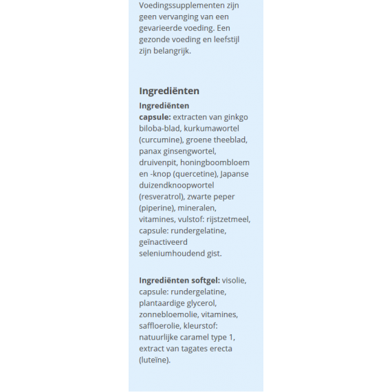 LongVita Box 60 capsules+30 softgels - superfood-multivitamin with ginkgo, green tea, curcumin, ginseng, quercetine and resveratrol | Power Supplements