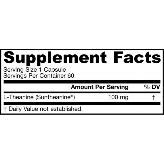 Theanine 100mg 60 capsules for relaxation and enhanced learning ability | Jarrow Formulas
