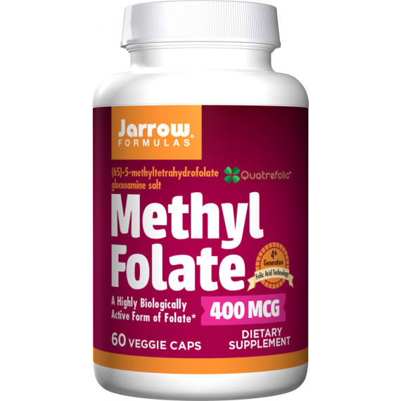 5-MTHF Methylfolate 400mcg 60 capsules, biologisch beschikbaar foliumzuur | Jarrow Formulas
