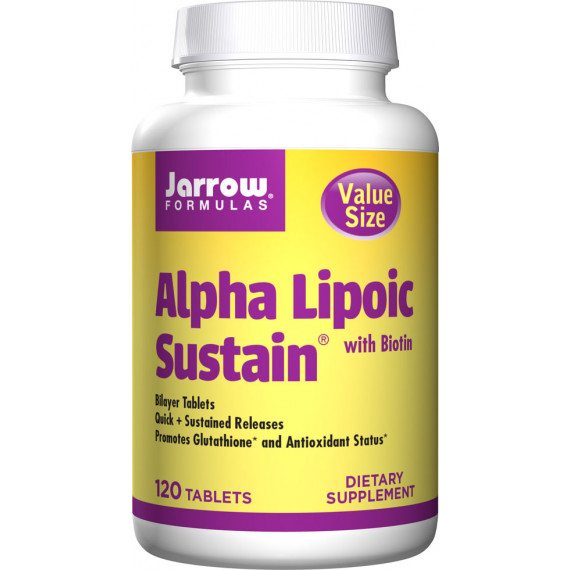 Alpha Lipoic Sustain 300mg 120 tablets -  sustained release alpha lipoic acid and biotin | Jarrow Formulas
