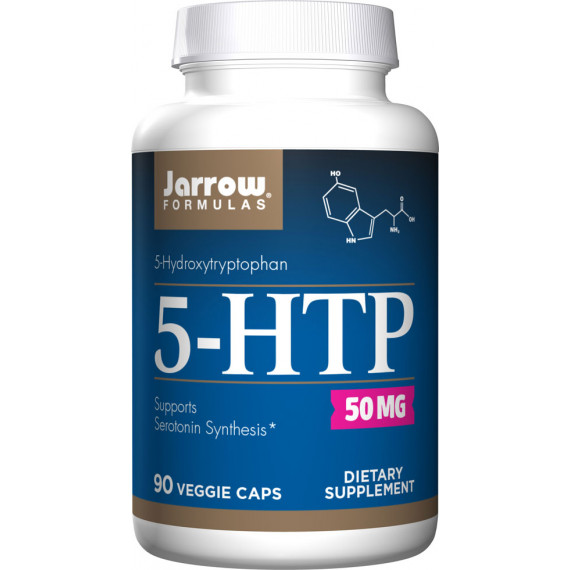 5-HTP 50mg 90 capsules - 5-hydroxytryptophan from Griffonia simplicifolia, needed for production of serotonin and melatonin | Jarrow Formulas