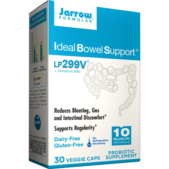 Ideal Bowel Support 10 billion 30 capsules - Lactobacillus plantarum protects from bloating and bowel discomfort | Jarrow Formulas Jarrow Formulas