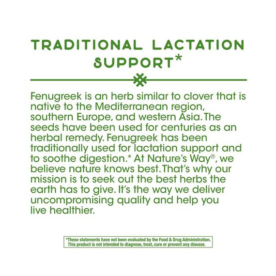 Fenugreek Seed 180 capsules - Trigonella foenum-graecum | Nature's Way