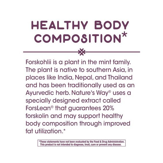 Forskohlii standardized extract 60 caps - forskoline | Nature's Way