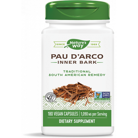 Pau d'Arco inner bark 180 capsules - traditional botanical ingredient of the rainforest | Nature's Way