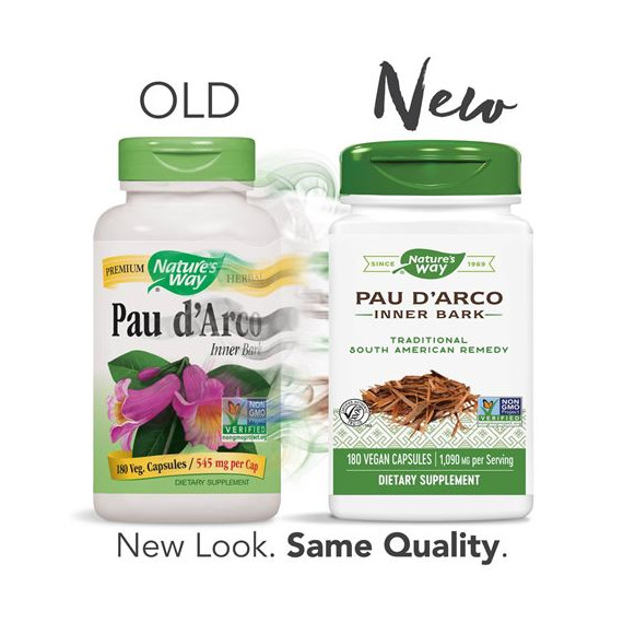 Pau d'Arco inner bark 180 capsules - traditional botanical ingredient of the rainforest | Nature's Way