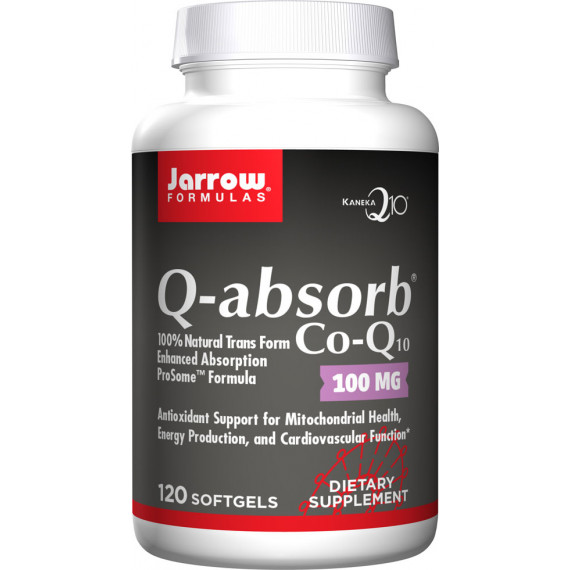Q-absorb 100mg 120 softgels - ubiquinon (co-enzym Q10) met fosfolipiden | Jarrow Formulas