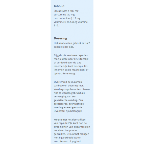 Curcumin Optimized 90 capsules  - Longvida curcumin-extract with methyl-B12 and vitamin C | Power Supplements
