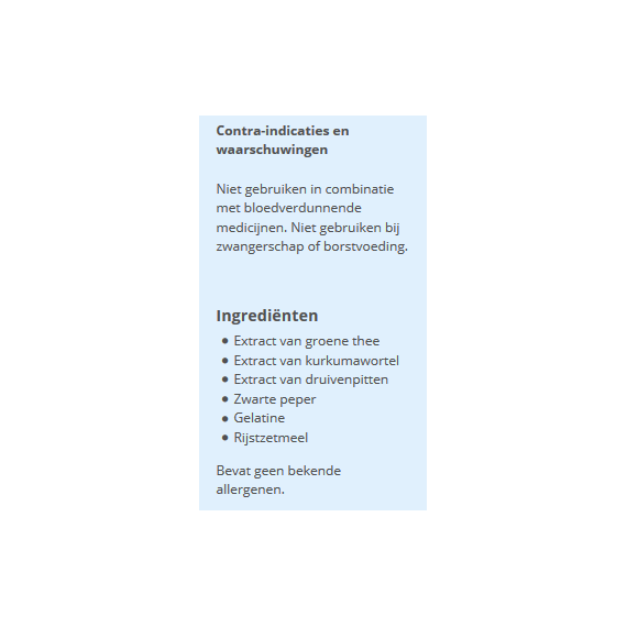 Natural Fat Control 180 capsules - groene thee, kurkuma, druivepittenextract met OPC ondersteuning bij het afslanken  | Power Supplements